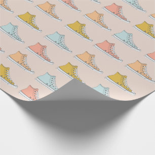 High-top sneakers shoes design wrapping paper