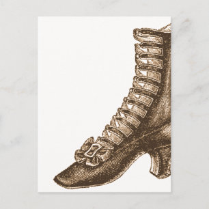 High Topped Victorian Shoe Postcard