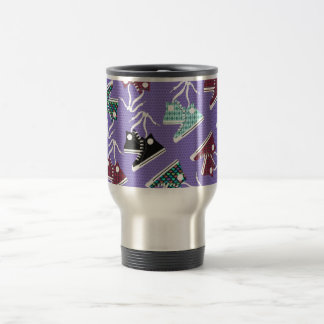 High Tops Fun Colourful Sneaker Art Pattern Travel Mug