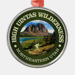 High Uintas Wilderness Metal Tree Decoration