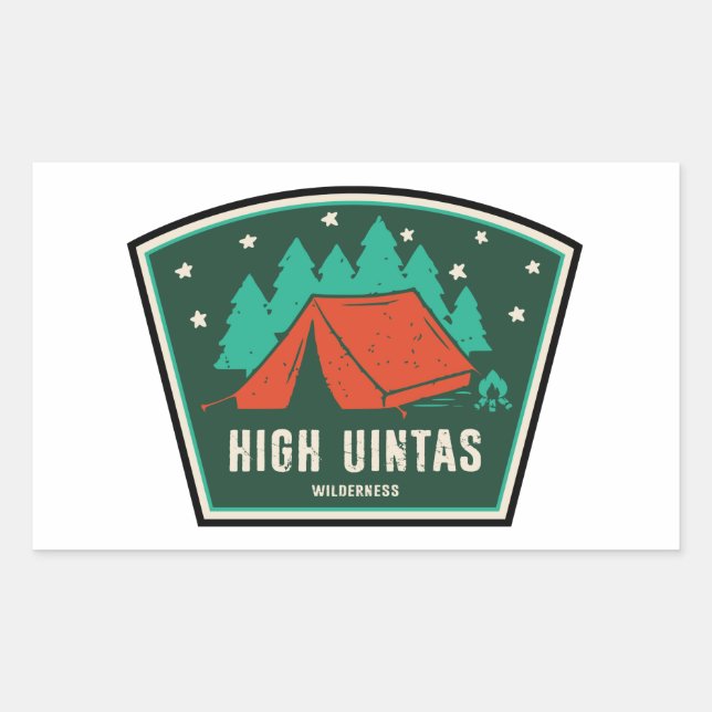 High Uintas Wilderness Utah Camping Rectangular Sticker (Front)
