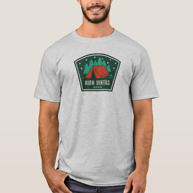 High Uintas Wilderness Utah Camping T-Shirt (Front)