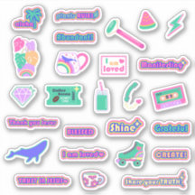 High Vibe Custom-Cut Vinyl Sticker Sheet V1 NEW