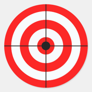 High Visibility Colourful  Bright Shooting Targets Classic Round Sticker