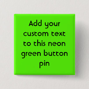 High Visibility Neon Green 15 Cm Square Badge