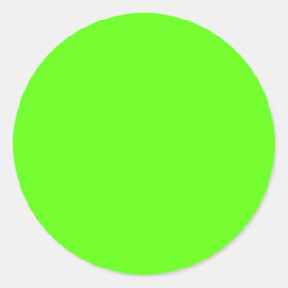 High Visibility Neon Green Classic Round Sticker