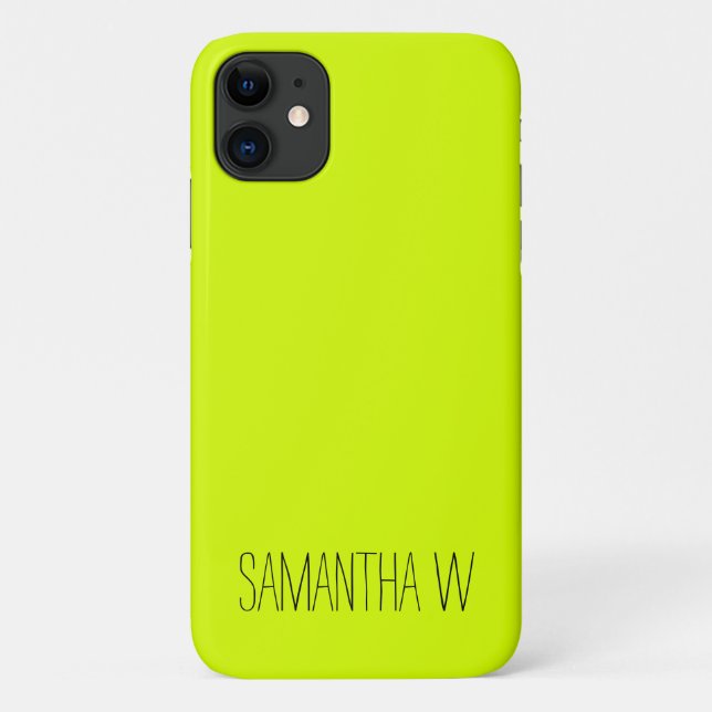 High Visibility Neon Yellow Case-Mate iPhone Case (Back)