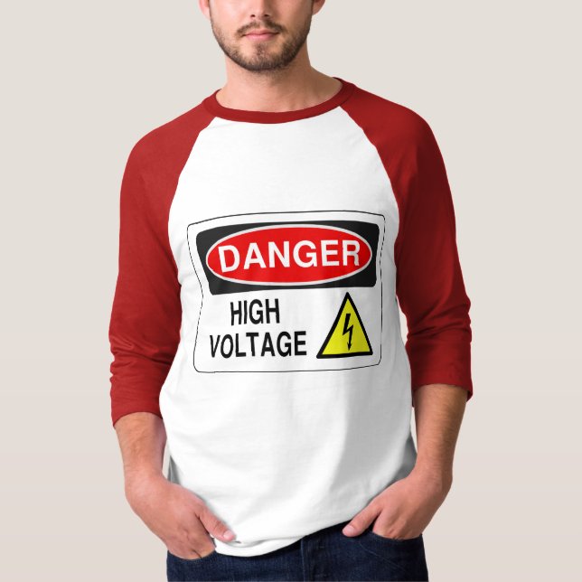 High Voltage-Raglan style 3/4 sleeved shirt (Front)