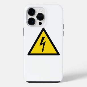 high voltage sign electric symbol caution danger p iPhone 14 pro max case