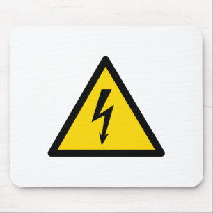 high voltage sign electric symbol caution danger p mouse mat