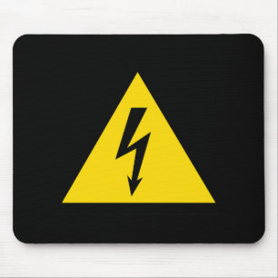 high voltage sign electric symbol caution danger p mouse mat