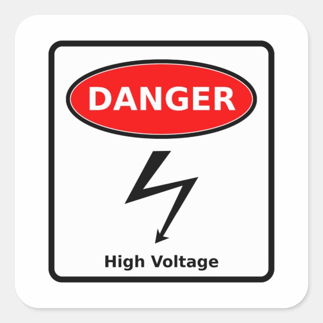 High Voltage Sticker (Front)