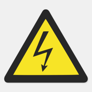 High Voltage Triangle Sticker
