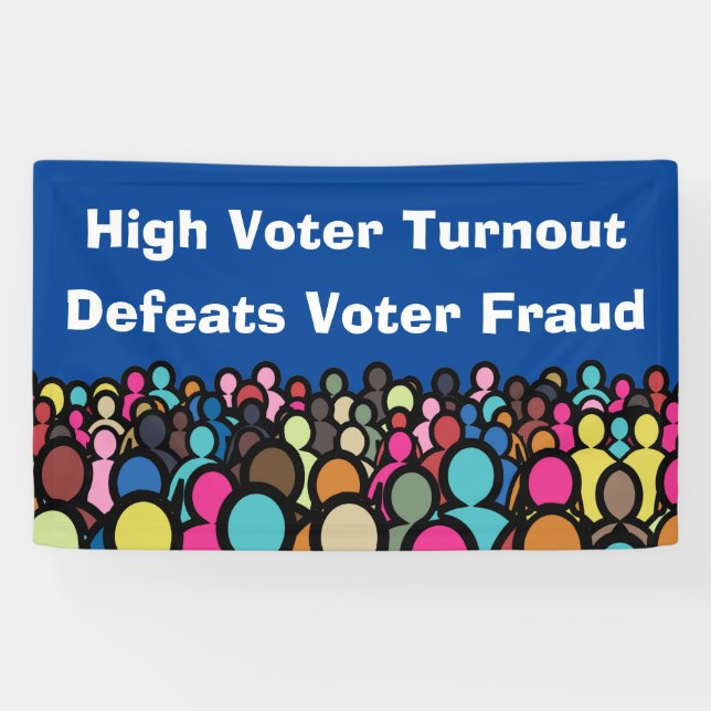 High Voter Turnout Defeats Voter Fraud 2026 Banner (Horizontal)