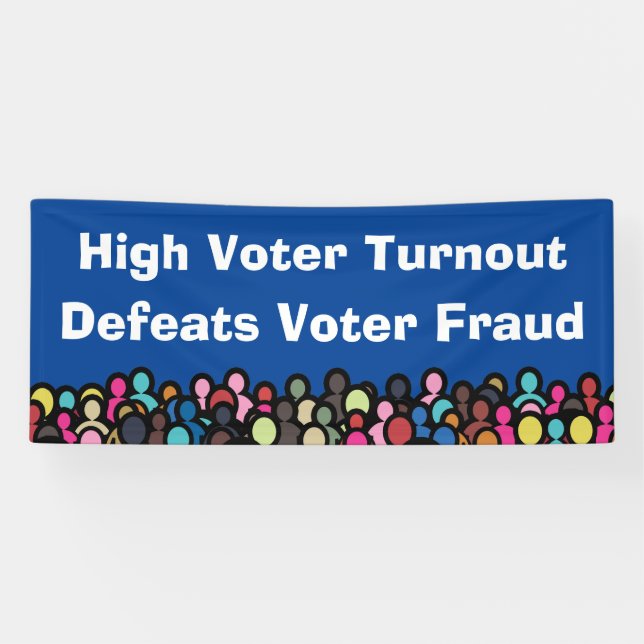 High Voter Turnout Defeats Voter Fraud 2026 Banner (Horizontal)