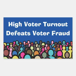 High Voter Turnout Defeats Voter Fraud 2026 Rectangular Sticker