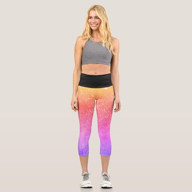 High waisted  capri leggings (Front)