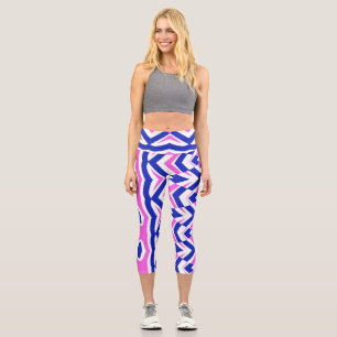 High Waisted Capris, A trendy multicolor design Ca Capri Leggings