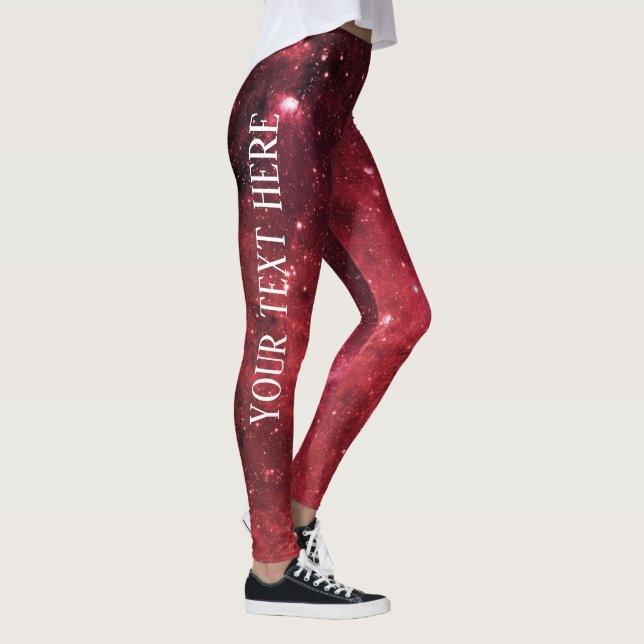 High Waisted Galaxy print Workout Tummy Control Leggings (Right)