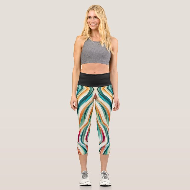 High Waisted Moda Capri Leggings (Front)