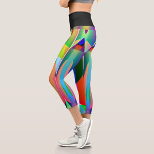 High-Waisted Multicolor Black Legging
