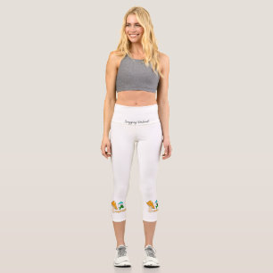 High Waisted Yoga Capris, MushroomFrogging Workout Capri Leggings