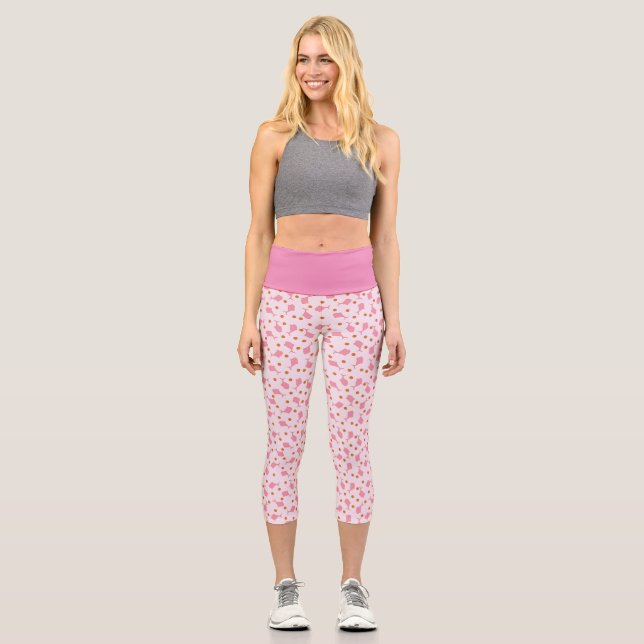 High Waisted Yoga Capris, XS (0-2) Capri Leggings (Front)