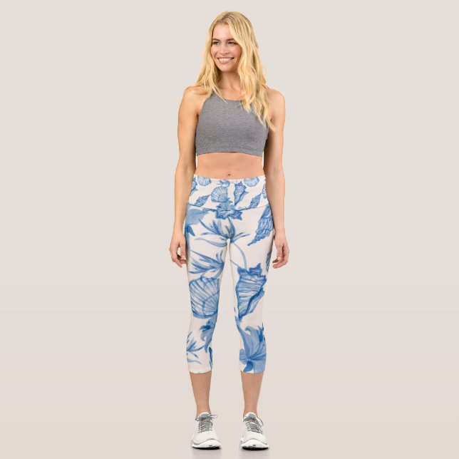 High Waisted Yoga Capris, XS (0-2) Capri Leggings (Front)