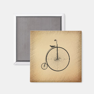 High-Wheel Antique Bicycle Rustic Magnet