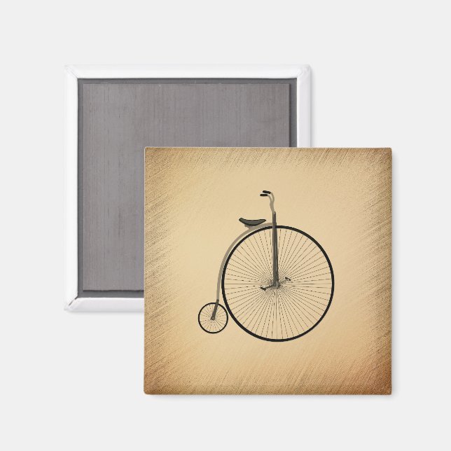 High-Wheel Antique Bicycle Rustic Magnet (Front/Back)