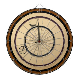 High-Wheel Antique Bicycle Rustic Regulation Dartboard