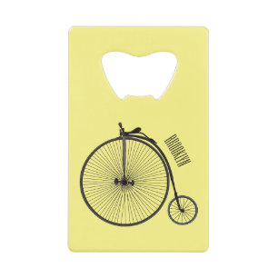High wheel bicycle cartoon illustration