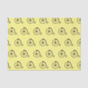 High wheel bicycle cartoon illustration tissue paper