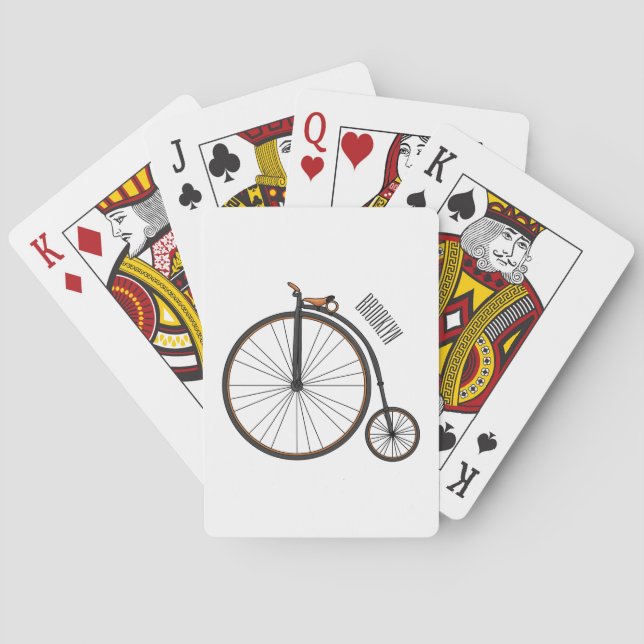 High wheel cartoon illustration playing cards (Back)