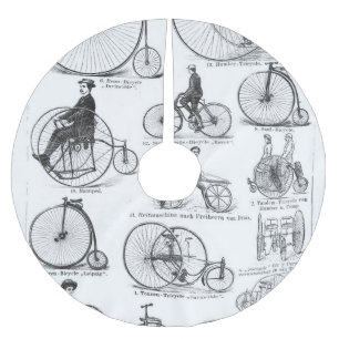 High Wheeler Bicycle Penny Farthing Brushed Polyester Tree Skirt