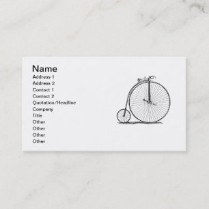 High Wheeler Bicycle Penny Farthing Business Card