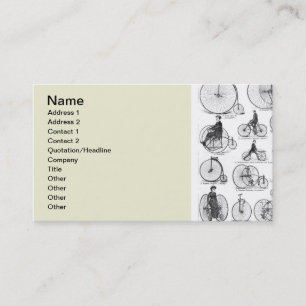 High Wheeler Bicycle Penny Farthing Business Card