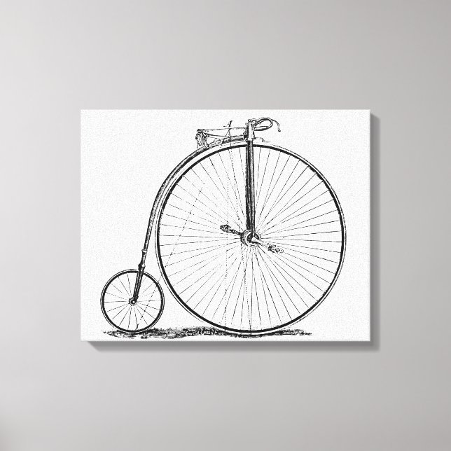 High Wheeler Bicycle Penny Farthing Canvas Print (Front)