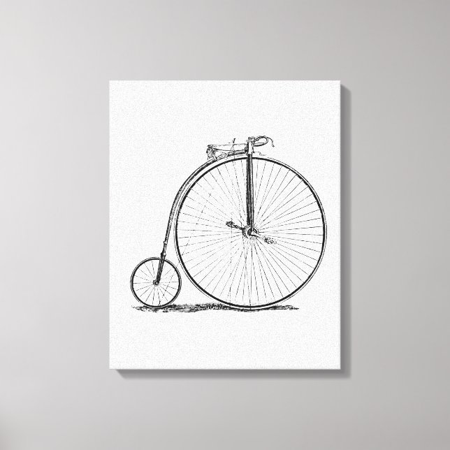 High Wheeler Bicycle Penny Farthing Canvas Print (Front)