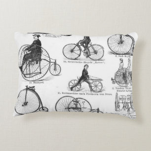 High Wheeler Bicycle Penny Farthing Decorative Cushion