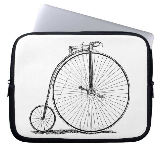 High Wheeler Bicycle Penny Farthing Laptop Sleeve (Front)