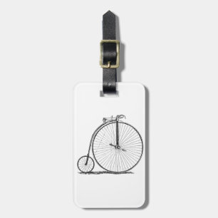 High Wheeler Bicycle Penny Farthing Luggage Tag