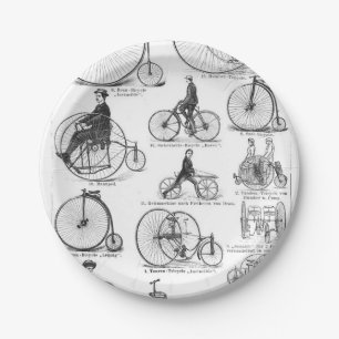 High Wheeler Bicycle Penny Farthing Paper Plate