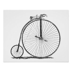 High Wheeler Bicycle Penny Farthing Poster