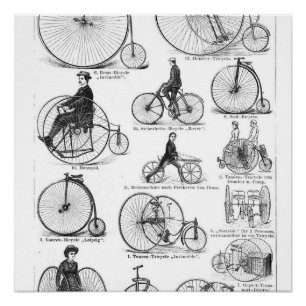 High Wheeler Bicycle Penny Farthing Poster