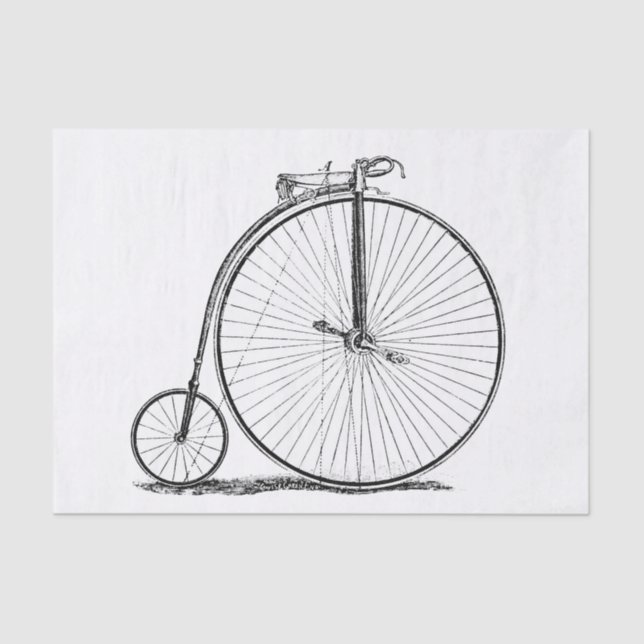 High Wheeler Bicycle Penny Farthing Tissue Paper (Front)