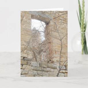 “High Window of Oxford Mill Ruins” Christmas Card