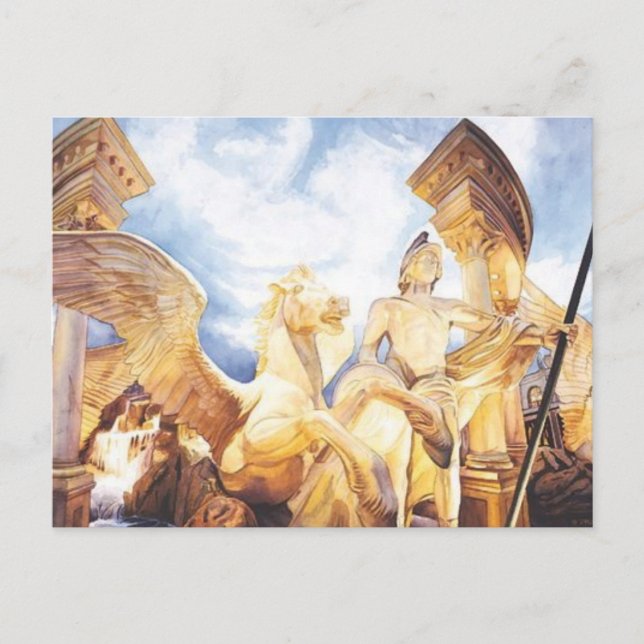 "High Winds" Caesar's Palace Watercolor Postcard (Front)