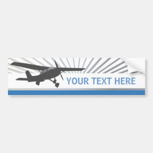 High Wing Aircraft Bumper Sticker