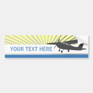 High Wing Aircraft - Custom Text Bumper Sticker